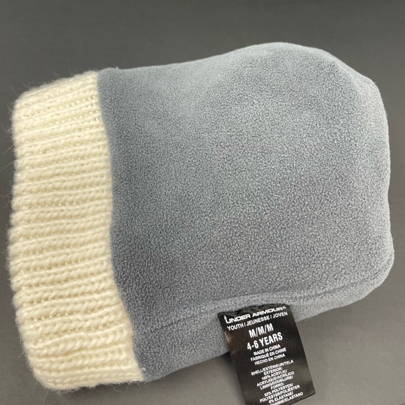 UNDER ARMOUR: Mulitcolor Knit/Fleece Hat, Youth Medium (4-6 Years) - Picture 6 of 11